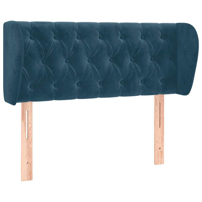 Tăblie pat cu aripioare albastru închis 93x23x78/88 cm textil - WALTI WALTI