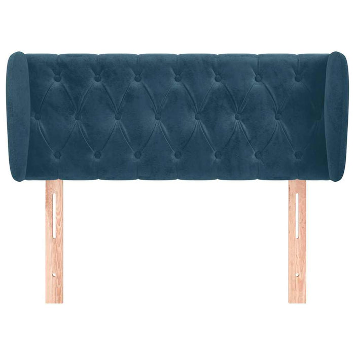 Tăblie pat cu aripioare albastru închis 93x23x78/88 cm textil - WALTI WALTI