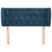Tăblie pat cu aripioare albastru închis 93x23x78/88 cm textil - WALTI WALTI