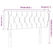 Tăblie pat cu aripioare albastru închis 93x23x78/88 cm textil - WALTI WALTI