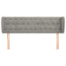 Tăblie de pat cu aripioare gri deschis 147x23x78/88 cm catifea - WALTI WALTI