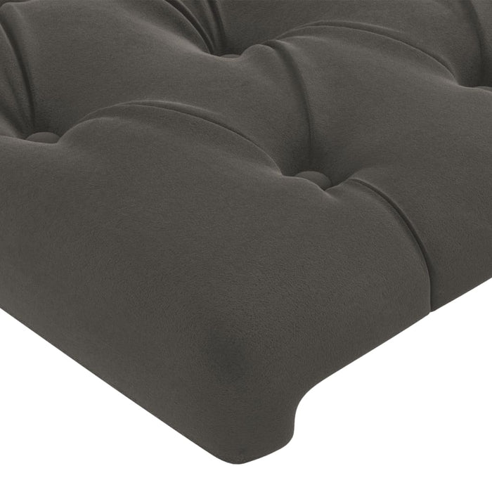 Tăblie de pat cu aripioare gri închis 163x23x78/88 cm catifea - WALTI WALTI