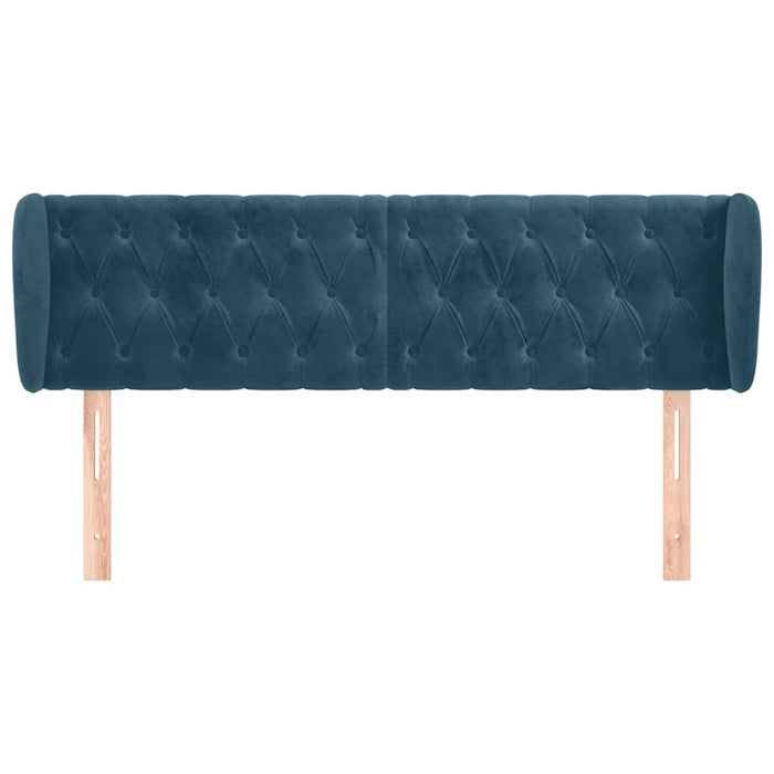 Tăblie pat cu aripioare albastru închis 163x23x78/88 cm catifea - WALTI WALTI