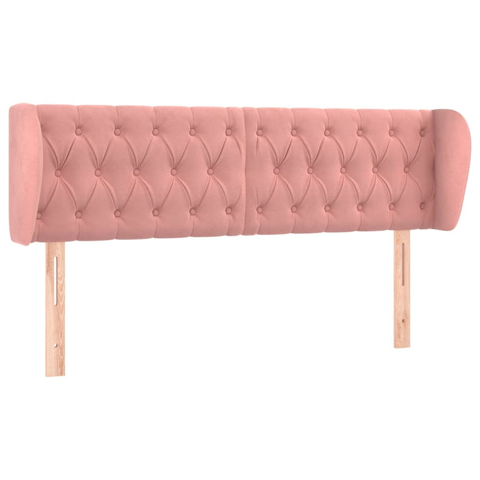 Tăblie de pat cu aripioare roz 163x23x78/88 cm catifea - WALTI WALTI