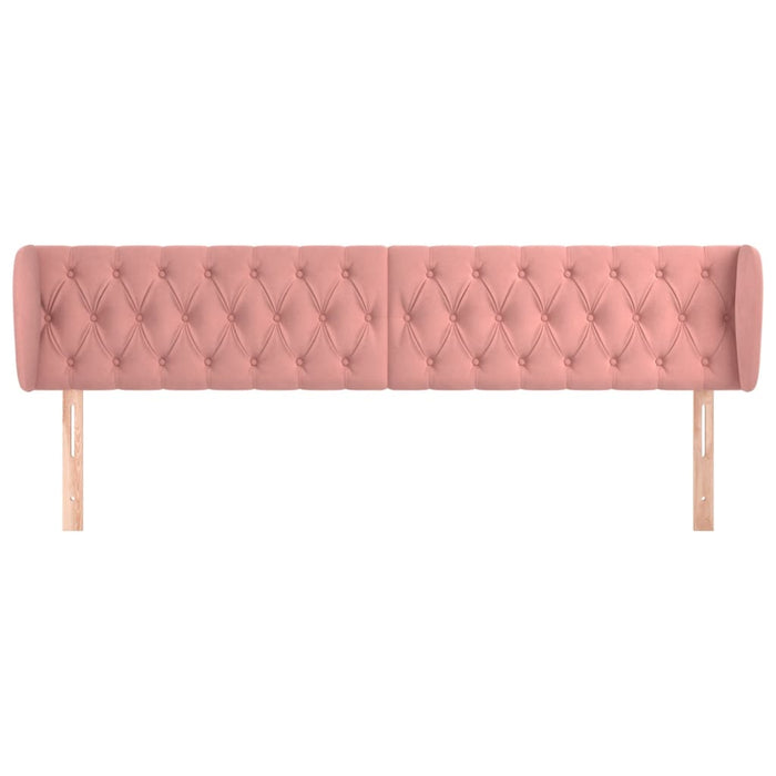 Tăblie de pat cu aripioare roz 183x23x78/88 cm catifea - WALTI WALTI