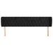 Tăblie de pat cu aripioare negru 203x23x78/88 cm catifea - WALTI WALTI