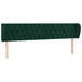 Tăblie de pat cu aripioare verde închis 203x23x78/88 cm catifea - WALTI WALTI