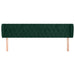 Tăblie de pat cu aripioare verde închis 203x23x78/88 cm catifea - WALTI WALTI