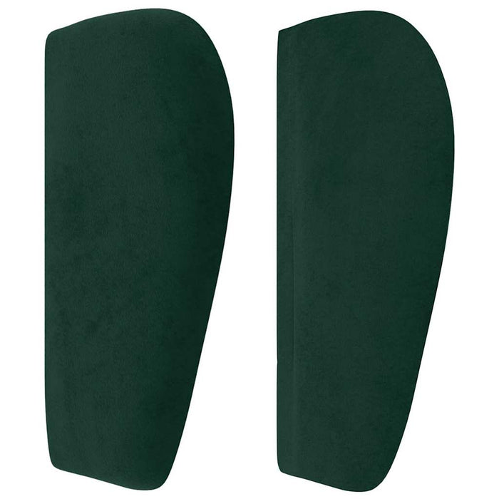 Tăblie de pat cu aripioare verde închis 203x23x78/88 cm catifea - WALTI WALTI