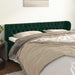 Tăblie de pat cu aripioare verde închis 203x23x78/88 cm catifea - WALTI WALTI