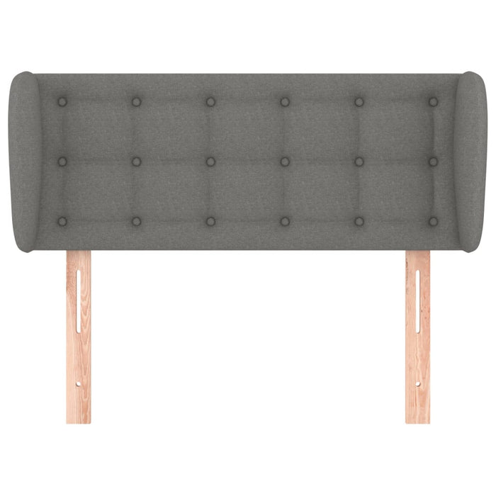 Tăblie de pat cu aripioare gri închis 83x23x78/88 cm textil - WALTI WALTI