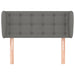 Tăblie de pat cu aripioare gri închis 83x23x78/88 cm textil - WALTI WALTI