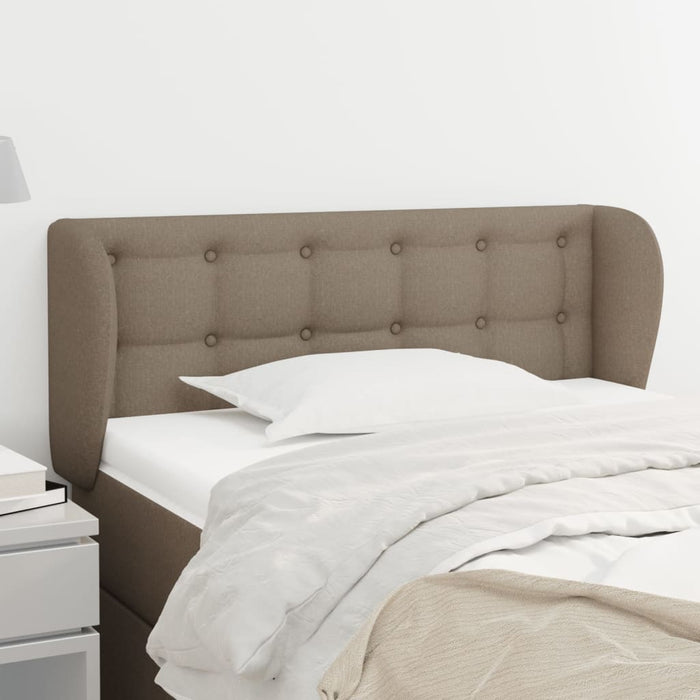 Tăblie de pat cu aripioare gri taupe 83x23x78/88 cm textil - WALTI WALTI