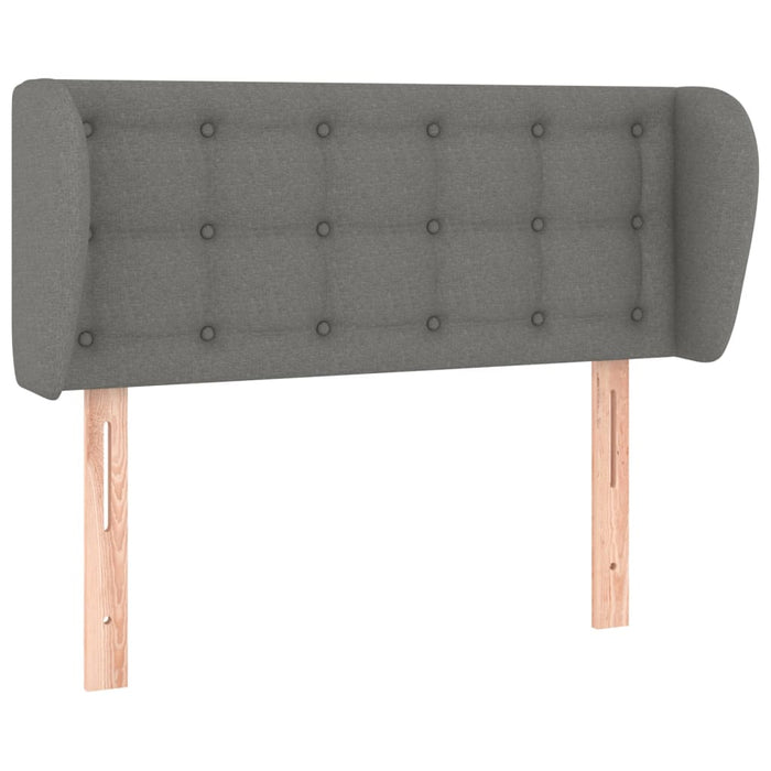 Tăblie de pat cu aripioare gri închis 93x23x78/88 cm textil - WALTI WALTI