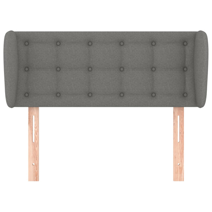Tăblie de pat cu aripioare gri închis 93x23x78/88 cm textil - WALTI WALTI