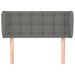 Tăblie de pat cu aripioare gri închis 93x23x78/88 cm textil - WALTI WALTI