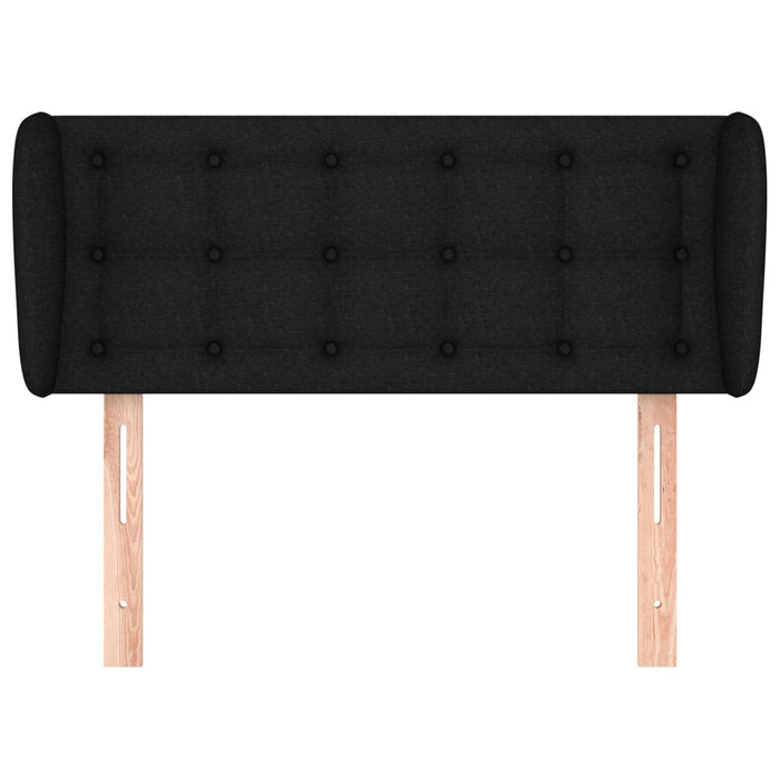 Tăblie de pat cu aripioare negru 93x23x78/88 cm textil - WALTI WALTI