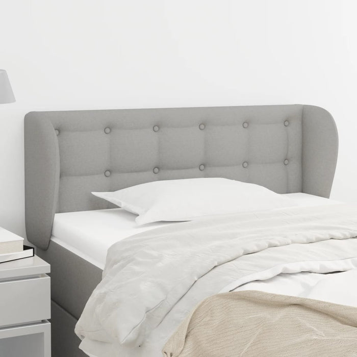 Tăblie de pat cu aripioare gri deschis 103x23x78/88 cm textil - WALTI WALTI