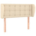 Tăblie de pat cu aripioare crem 103x23x78/88 cm textil - WALTI WALTI