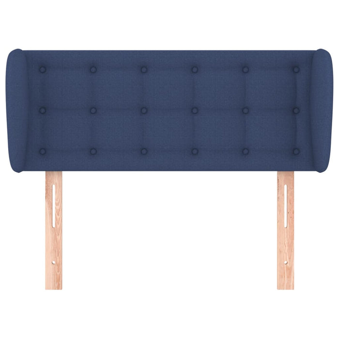 Tăblie de pat cu aripioare, albastru, 103x23x78/88 cm textil - WALTI WALTI
