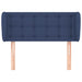 Tăblie de pat cu aripioare, albastru, 103x23x78/88 cm textil - WALTI WALTI