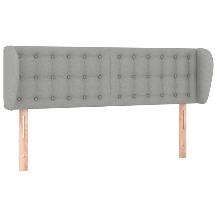 Tăblie de pat cu aripioare gri deschis 147x23x78/88 cm textil - WALTI WALTI