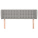 Tăblie de pat cu aripioare gri deschis 147x23x78/88 cm textil - WALTI WALTI