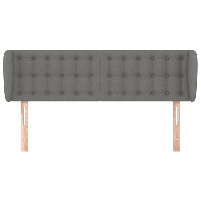 Tăblie de pat cu aripioare gri închis 147x23x78/88 cm textil - WALTI WALTI