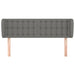 Tăblie de pat cu aripioare gri închis 147x23x78/88 cm textil - WALTI WALTI