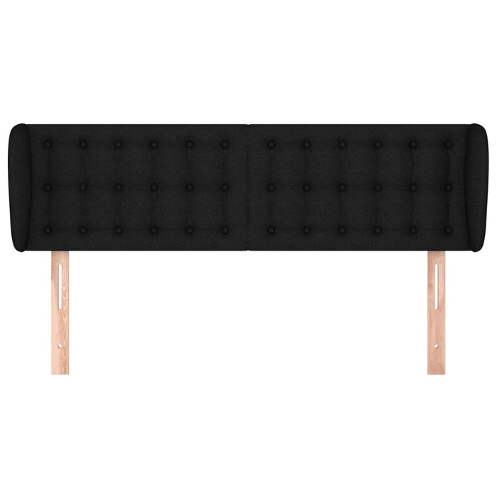 Tăblie de pat cu aripioare negru 147x23x78/88 cm textil - WALTI WALTI