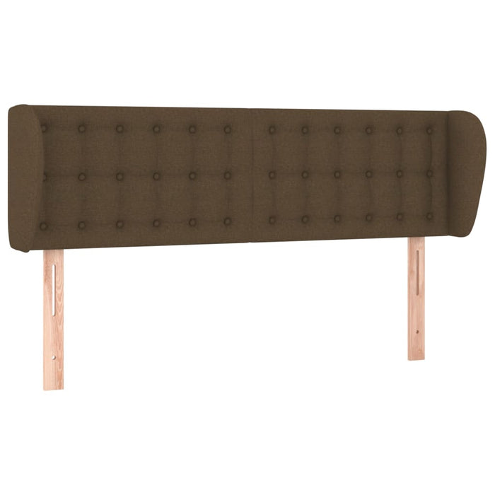 Tăblie de pat cu aripioare maro închis 147x23x78/88 cm textil - WALTI WALTI