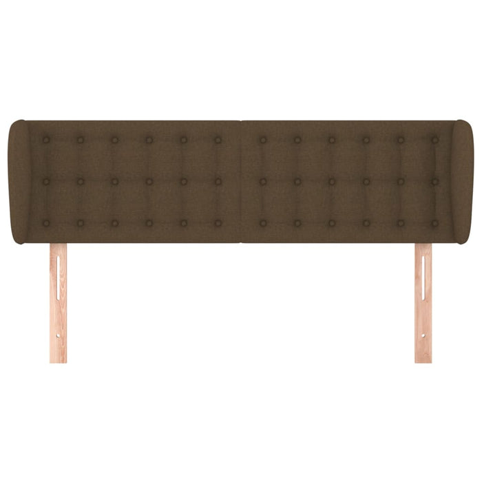 Tăblie de pat cu aripioare maro închis 147x23x78/88 cm textil - WALTI WALTI