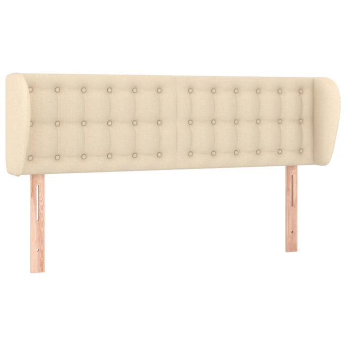 Tăblie de pat cu aripioare crem 147x23x78/88 cm material textil - WALTI WALTI