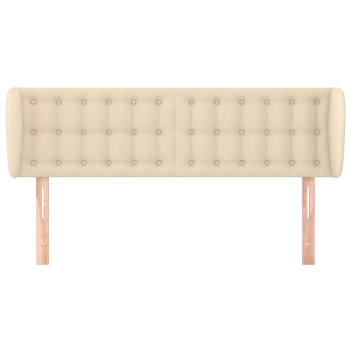 Tăblie de pat cu aripioare crem 147x23x78/88 cm material textil - WALTI WALTI