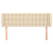 Tăblie de pat cu aripioare crem 147x23x78/88 cm material textil - WALTI WALTI