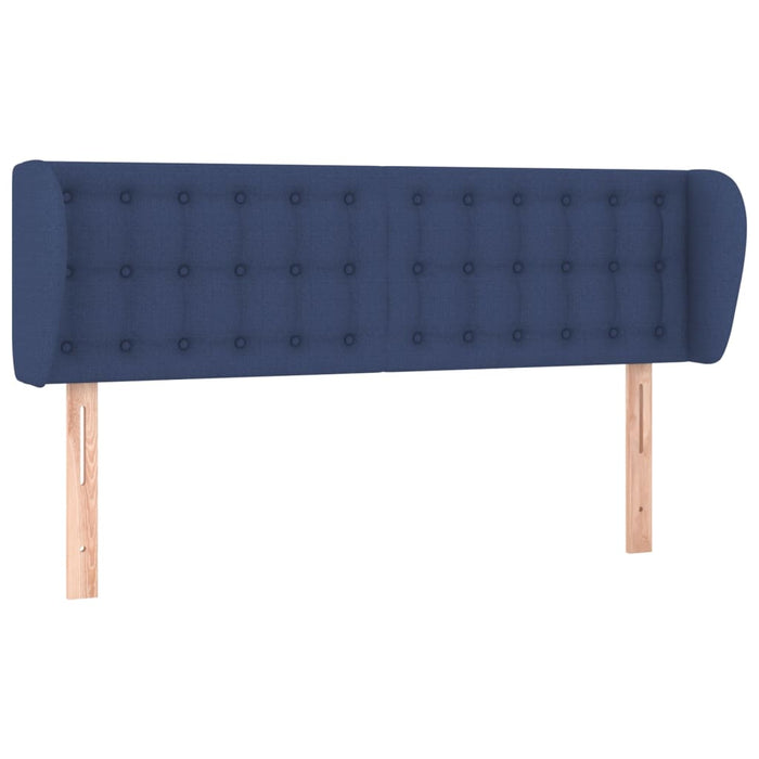 Tăblie de pat cu aripioare, albastru, 147x23x78/88 cm textil - WALTI WALTI