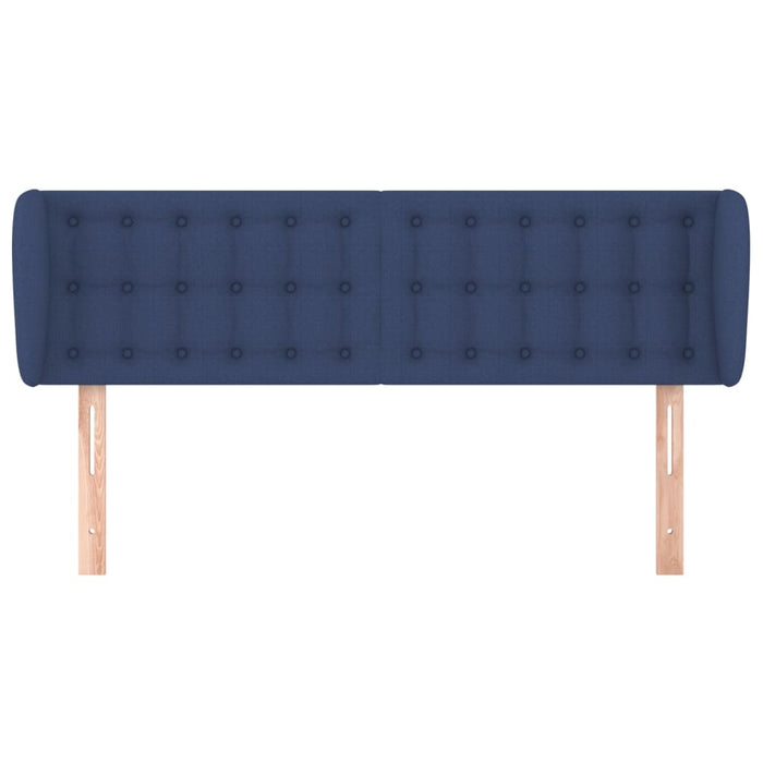 Tăblie de pat cu aripioare, albastru, 147x23x78/88 cm textil - WALTI WALTI