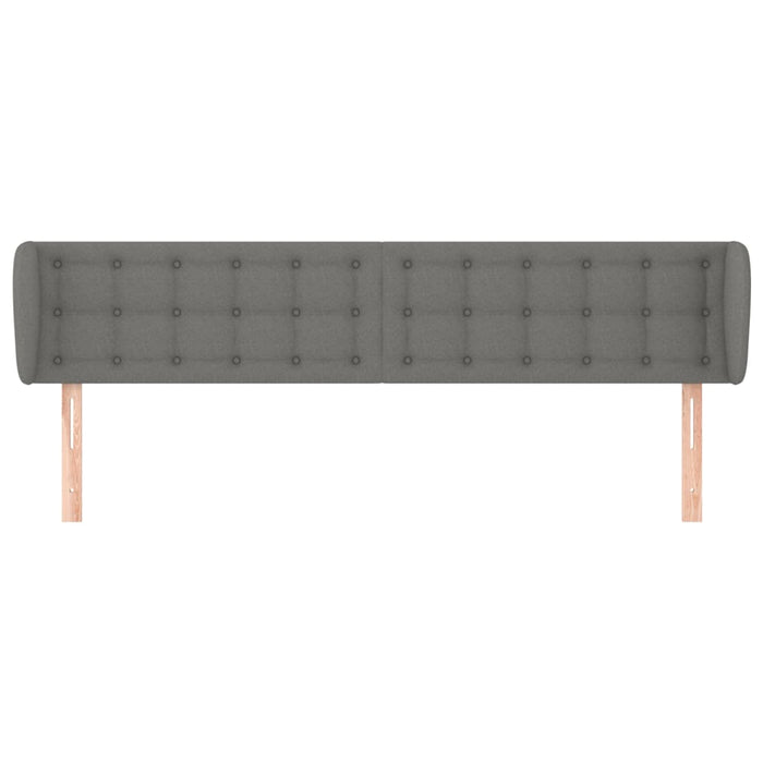 Tăblie de pat cu aripioare gri închis 163x23x78/88 cm textil - WALTI WALTI