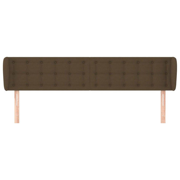 Tăblie de pat cu aripioare maro închis 163x23x78/88 cm textil - WALTI WALTI