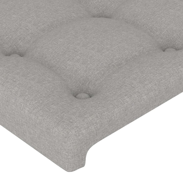 Tăblie de pat cu aripioare gri deschis 183x23x78/88 cm textil - WALTI WALTI