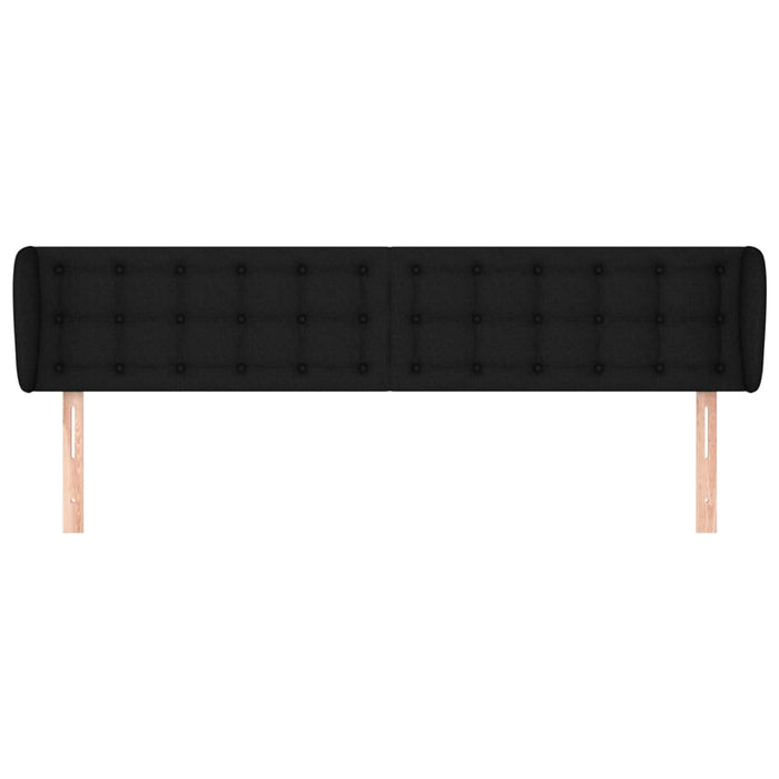 Tăblie de pat cu aripioare negru 183x23x78/88 cm textil - WALTI WALTI