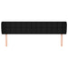 Tăblie de pat cu aripioare negru 183x23x78/88 cm textil - WALTI WALTI