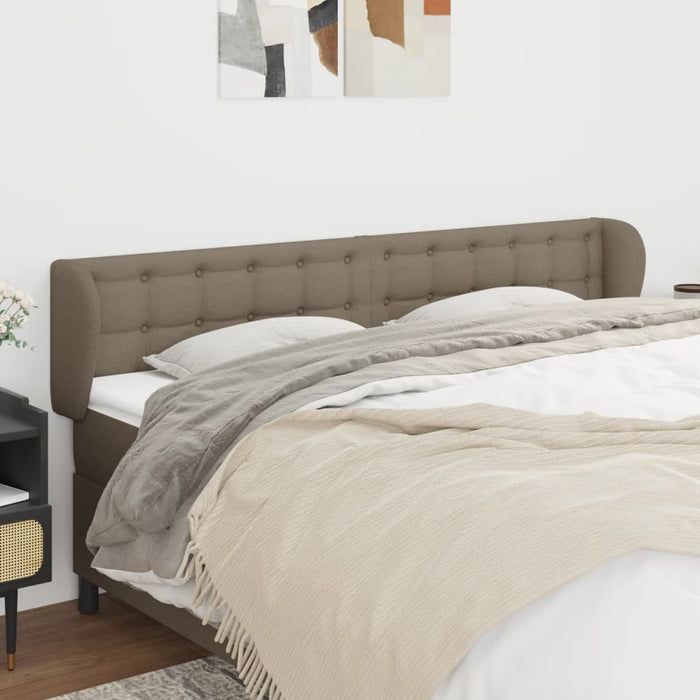 Tăblie de pat cu aripioare gri taupe 183x23x78/88 cm textil - WALTI WALTI
