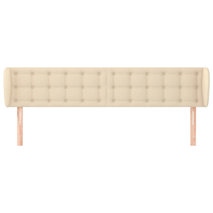 Tăblie de pat cu aripioare crem 183x23x78/88 cm material textil - WALTI WALTI