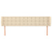 Tăblie de pat cu aripioare crem 183x23x78/88 cm material textil - WALTI WALTI