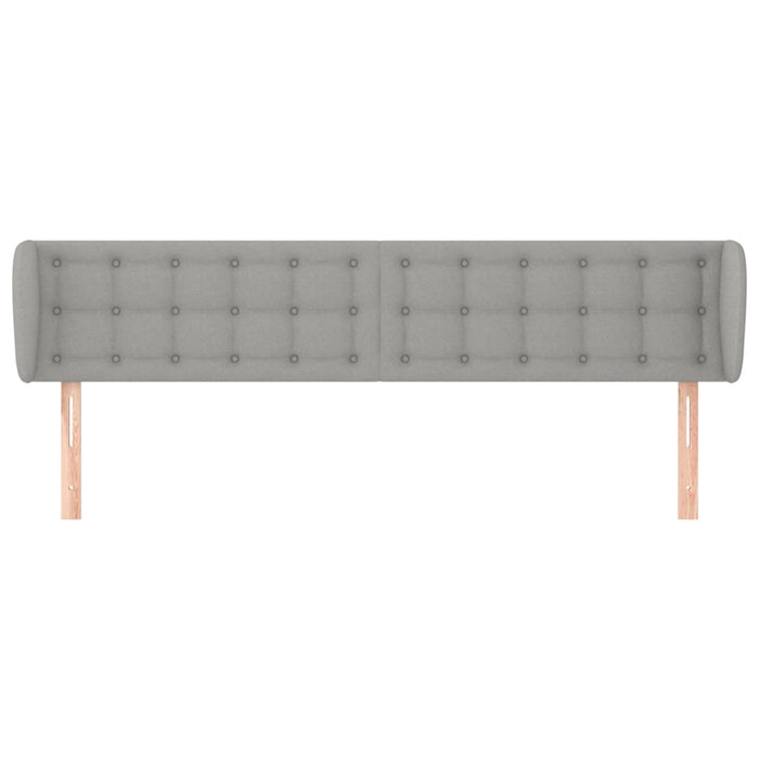 Tăblie de pat cu aripioare gri deschis 203x23x78/88 cm textil - WALTI WALTI
