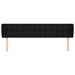 Tăblie de pat cu aripioare negru 203x23x78/88 cm textil - WALTI WALTI