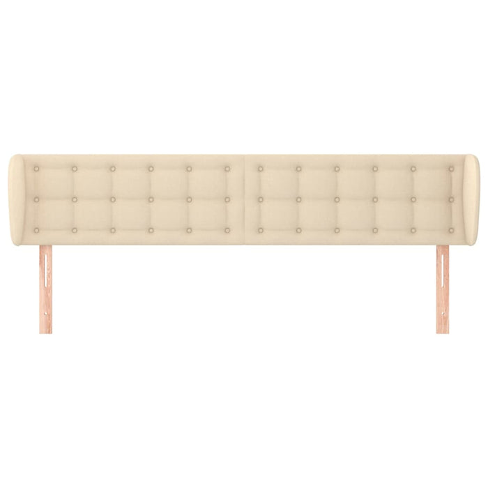 Tăblie de pat cu aripioare crem 203x23x78/88 cm textil - WALTI WALTI