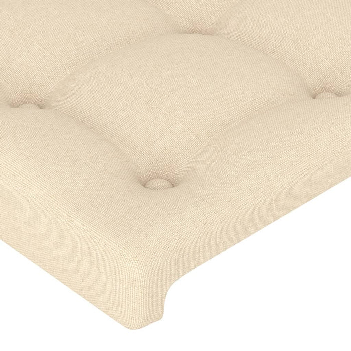 Tăblie de pat cu aripioare crem 203x23x78/88 cm textil - WALTI WALTI
