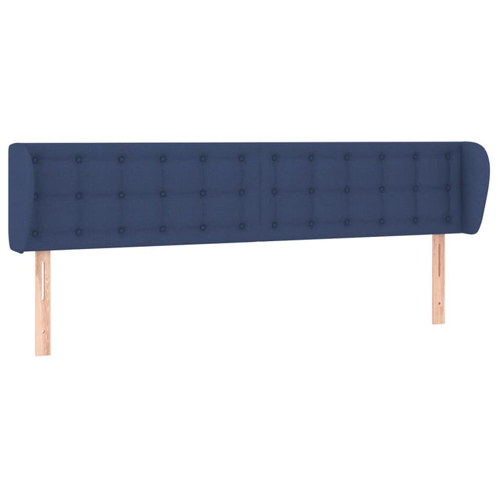 Tăblie de pat cu aripioare, albastru, 203x23x78/88 cm textil - WALTI WALTI